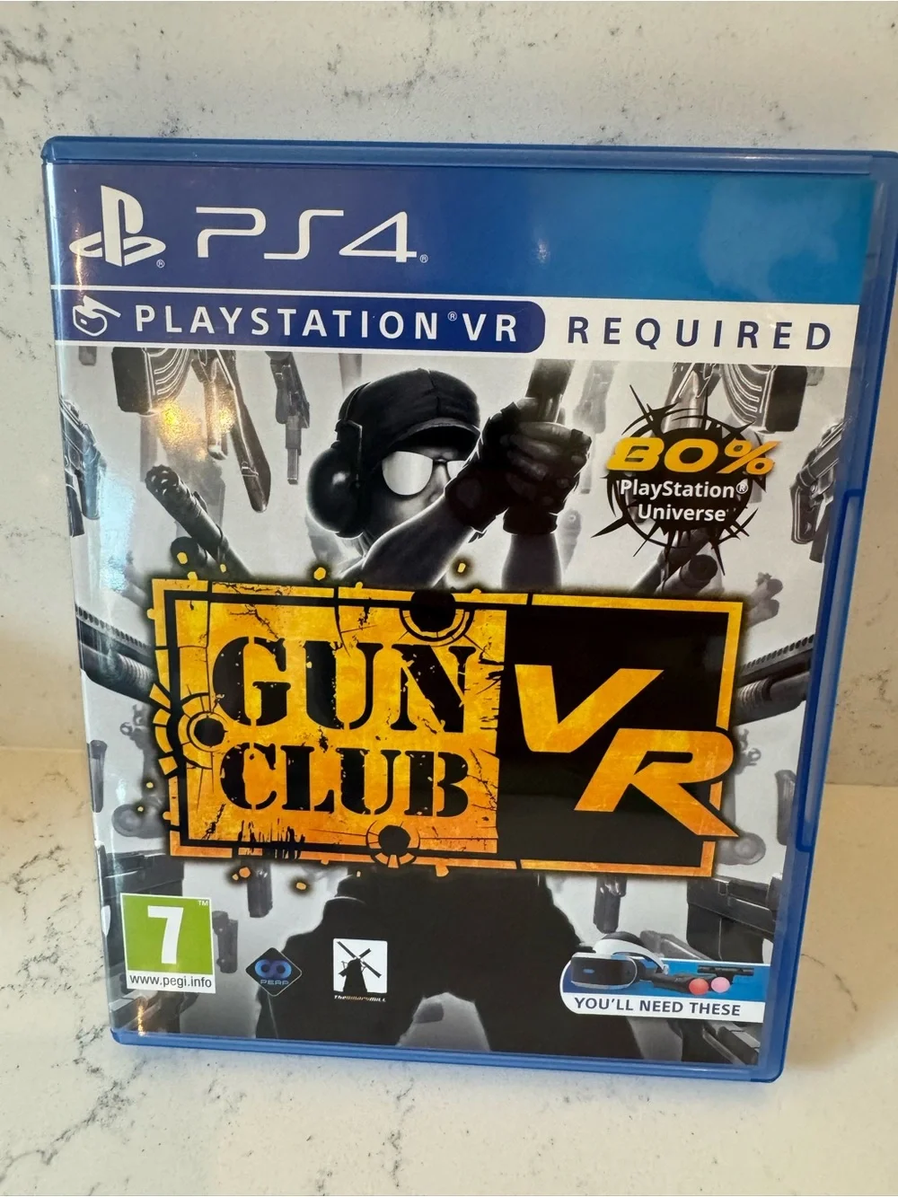 PS4 Gun Club VR Game - Black/Yellow Cover